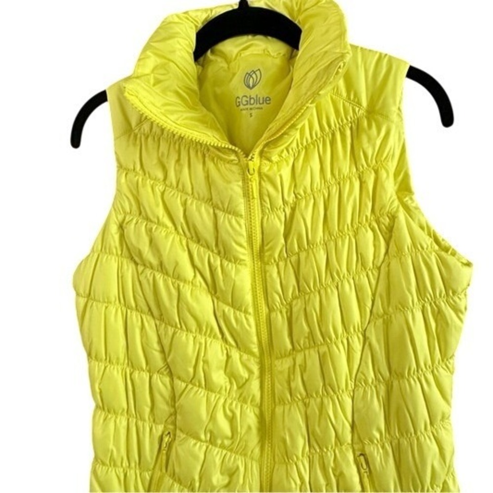 GGBlue Outdoor Wear Winter Ski Hiking Vibrant Yellow Quilted Puffer Vest Small